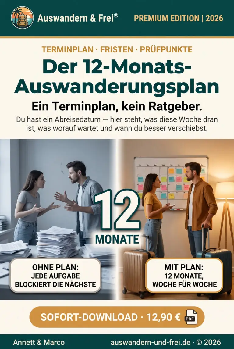 Cover: Der 12-Monats-Auswanderungsplan